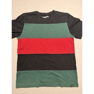 empyre black red green pullover heavy tee, men's pre-loved medium t-shirt